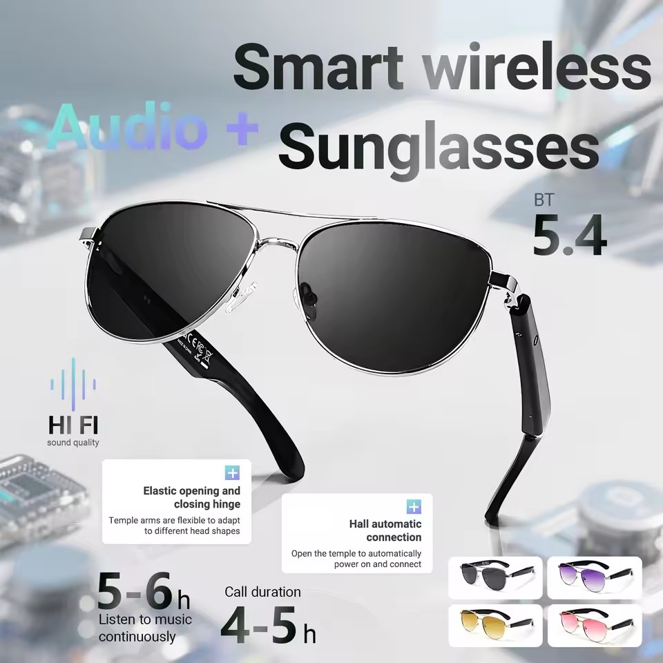 Smart Bluetooth Glasses Anti UV400 Polarized Lens Sunglasses