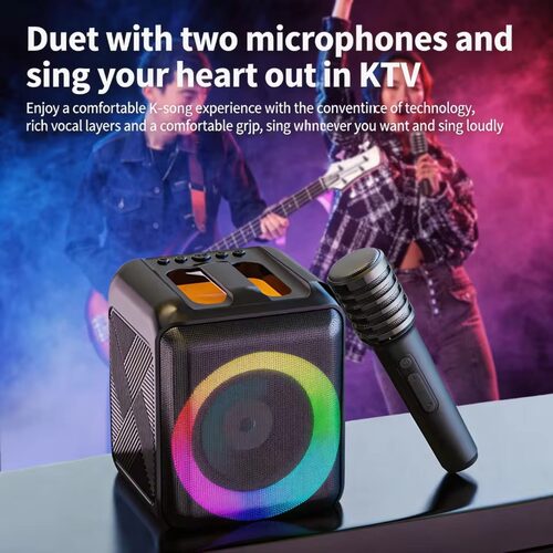 Portable Outdoor Bluetooth Speaker Microphone Handheld Karao