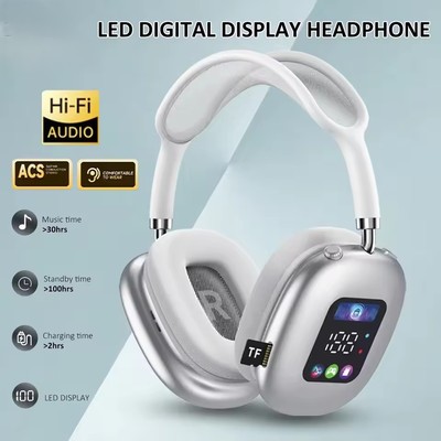 Wireless Bluetooth Headset with RGB Digital Display  Headset