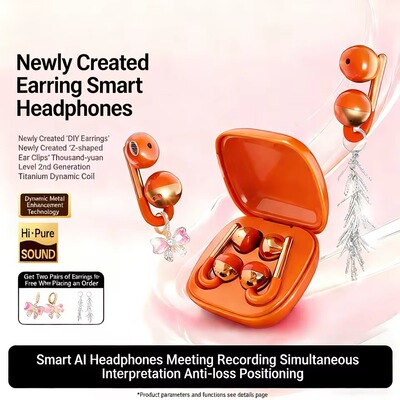 Ear Clip Bluetooth Earphones Call Noise Reduction earbuds