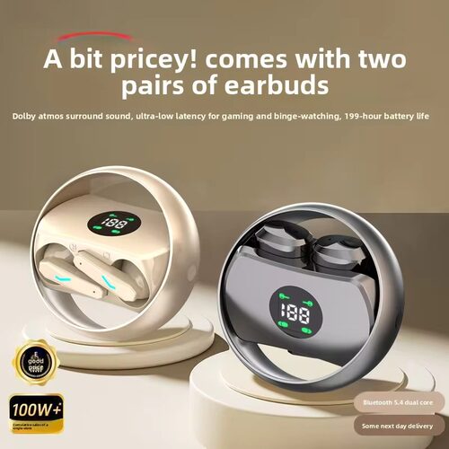 TWS Bluetooth Couple Headphones Half-In-Ear Noise Reduction