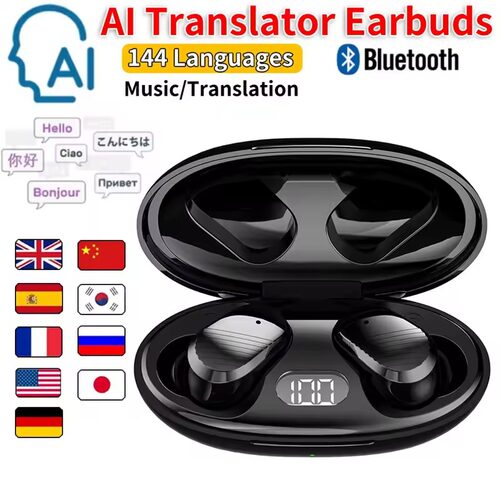 AI Translator Earbuds  Bluetooth TWS Headphones  Earphone