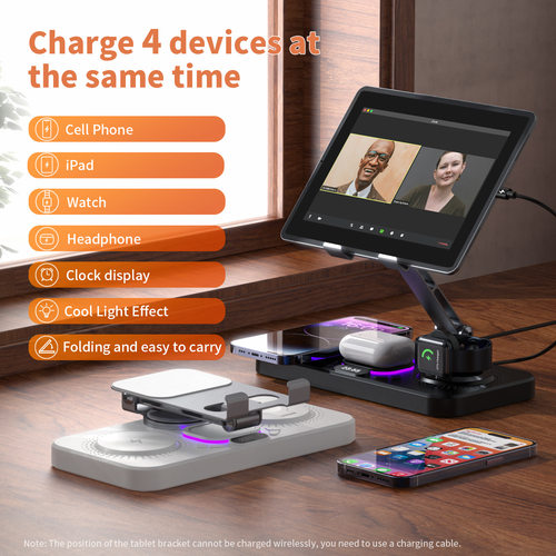 wireless Charging Station Foldable Magnetic Phone Charger