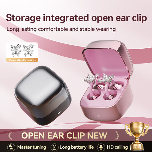 ClipOn Open Ear Earbuds Detachable Sparkle Butterfly Earring