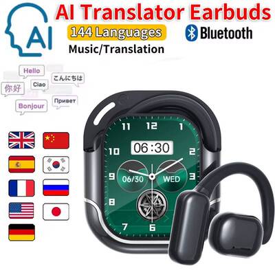 AI translator earabuds full touch screen Bluetooth earphone