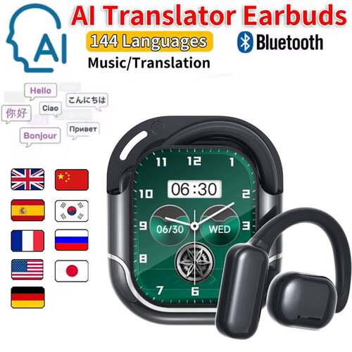 AI translator earabuds full touch screen Bluetooth earphone