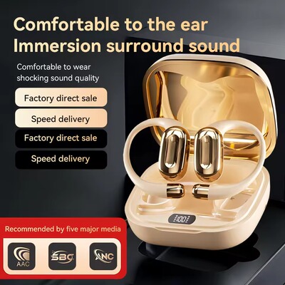 Headphones Plated Digital Stereo  Ear-deaf Bone Conduction