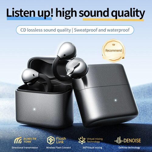 Wireless Bluetooth Ear Clip Earphones Non-In-Ear earbuds