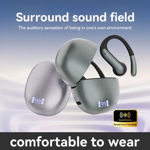 Wireless Bluetooth Earphones Tws Over-Ear Design Oval Shape