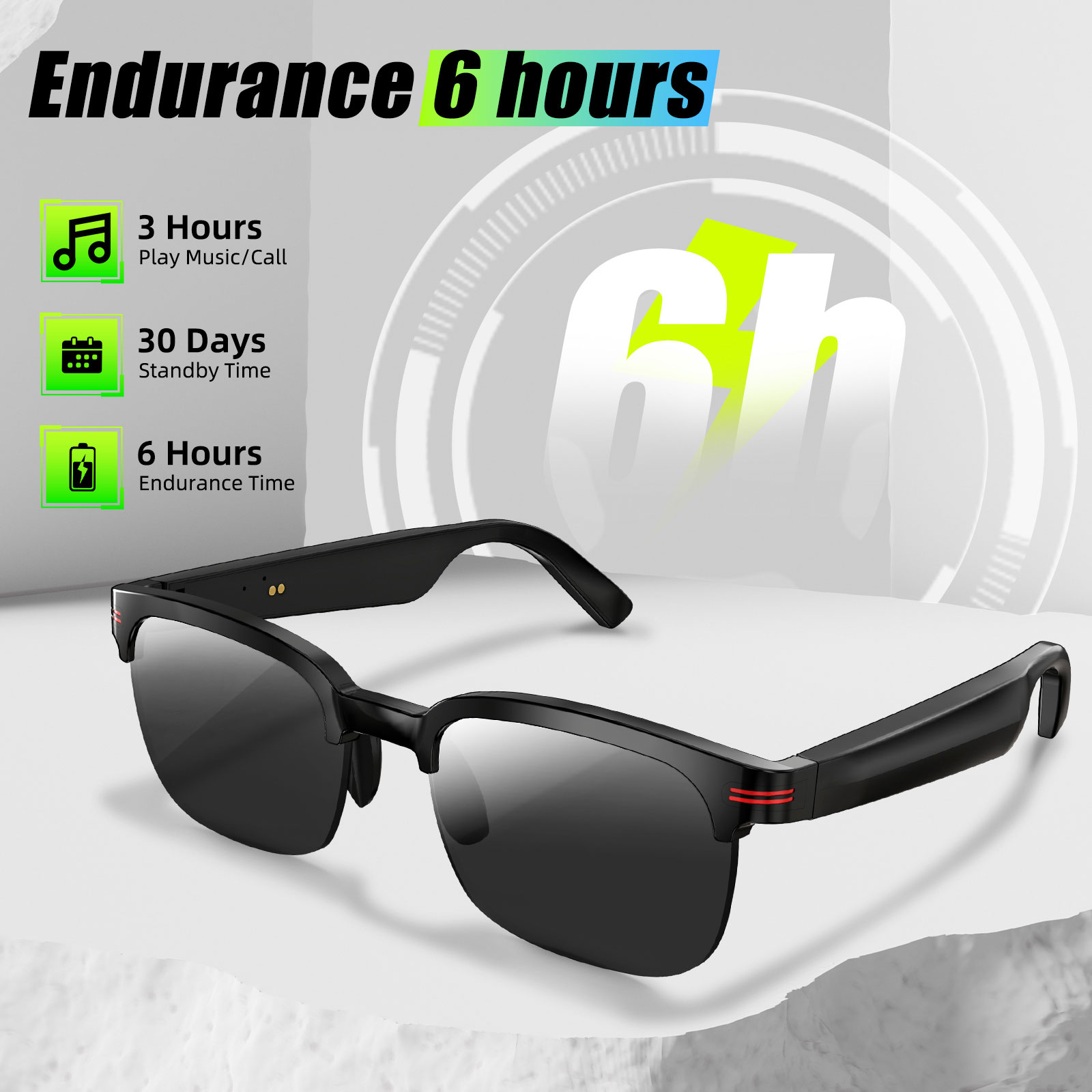 Smart Glasses Polarized Sunglasses Bluetooth Speaker earbuds