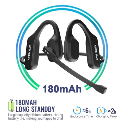 Bluetooth Headset Dua Mic Bone Conduction Headphones