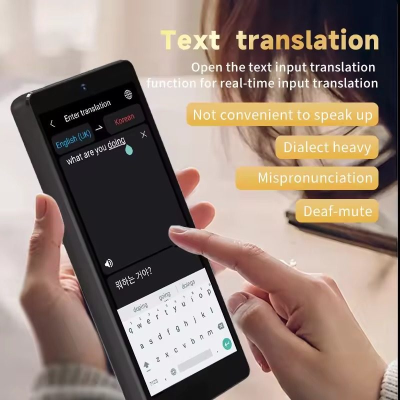 Remote Video Call text Translator Abroad AI voice Translate