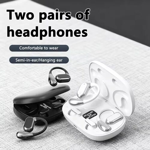 Couple Wireless Bluetooth Ear-hook Earbuds Sport Headphones