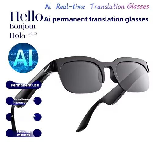 AI Voice translator Bluetooth Glasses Headset Sunglass