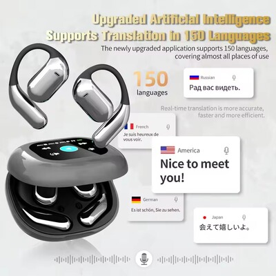 AI Translating Earbuds Translation Earphone Touch Screen
