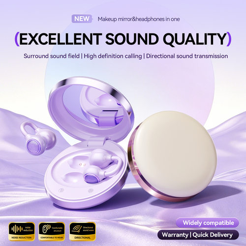 earclip Bluetooth earphone with mirror headset headphones