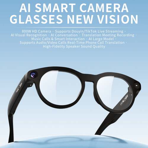 Smart AI Glasses 800W Camera Video Voice Call Translation