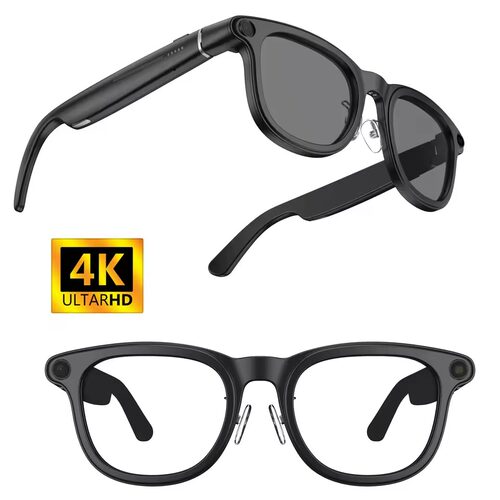 AI Translator Smart Glasses 8MP Camera Sunglasses charge box