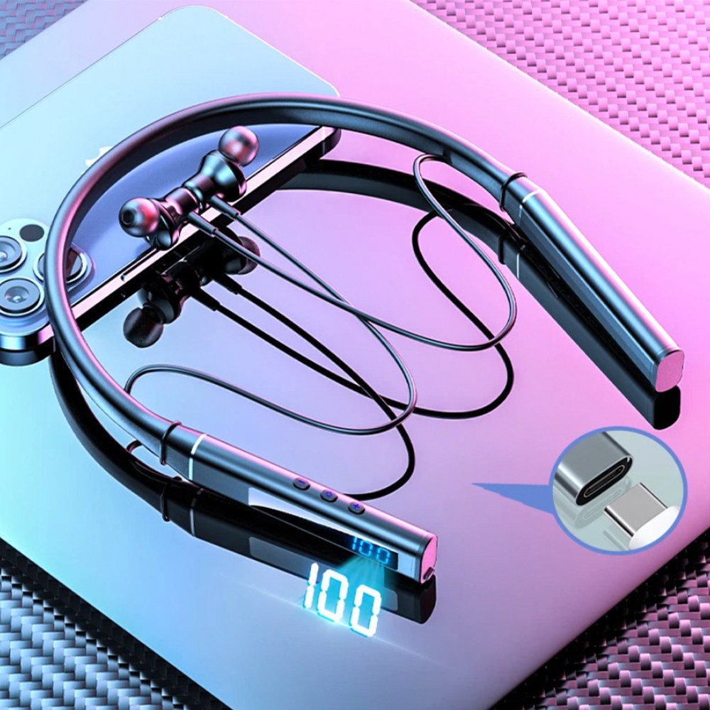 Neck-mounted Wireless Bluetooth Headset Waterproof and Sweat