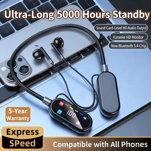 Bluetooth Earphones Neckband Headphones Noise Reduce Earbuds