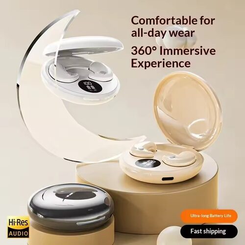 Sleep Wireless Earbuds Pressure-Free Fit for Side Sleepers