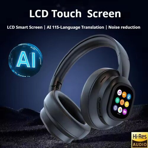AI LCD Translation Headsets Wireless Bluetooth Headphones