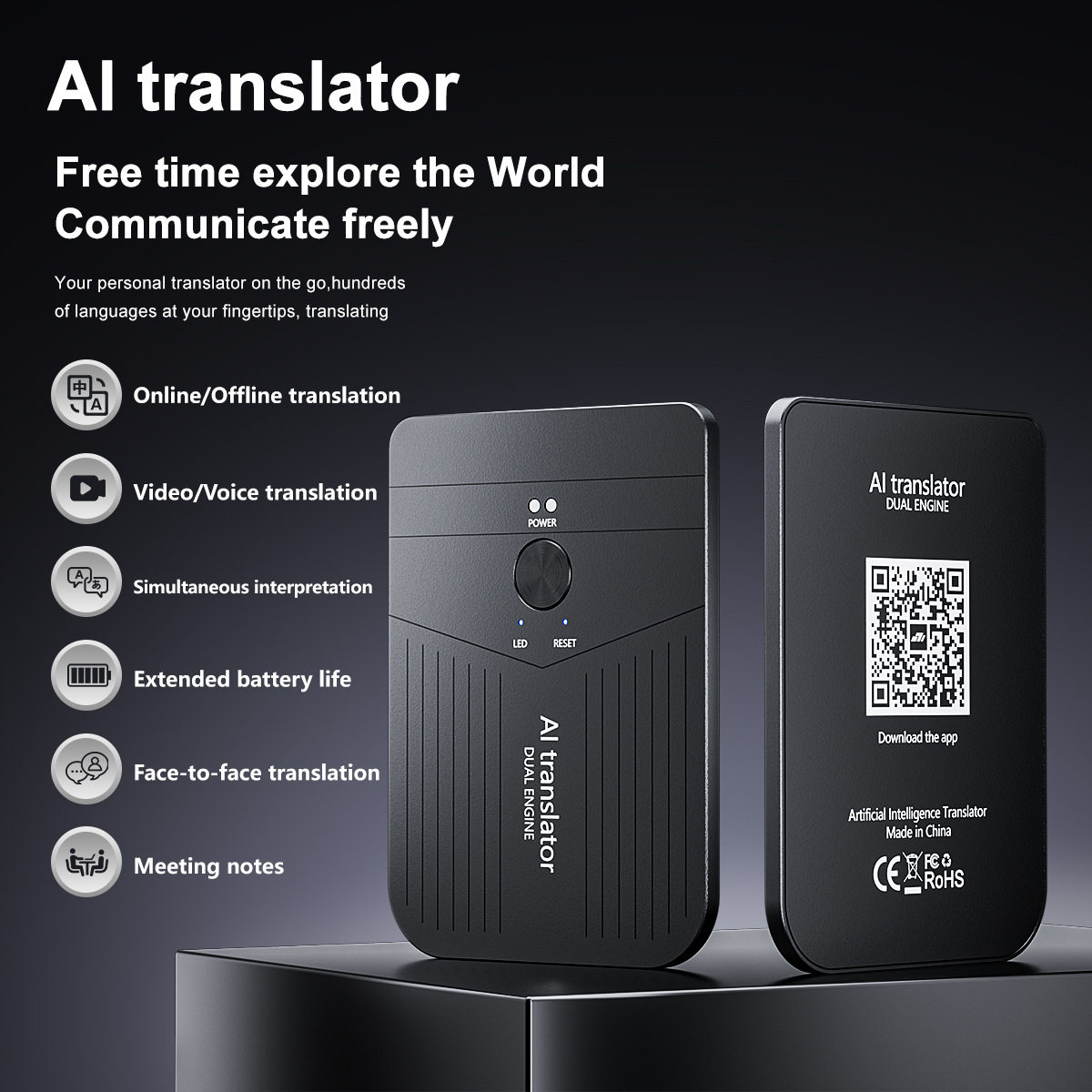 AI Remote Audio Voice Translator Meeting Note Simultaneous