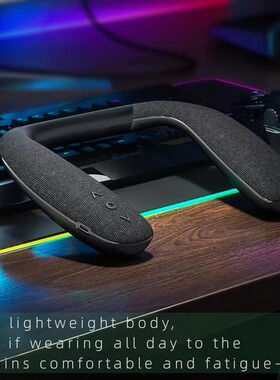 Wireless Neckband Speaker, 3D Stereo Sound 12 Hrs Play Time