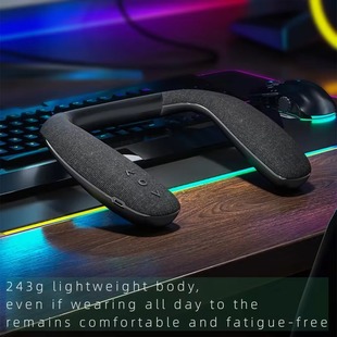 Wireless Neckband Speaker, 3D Stereo Sound 12 Hrs Play Time