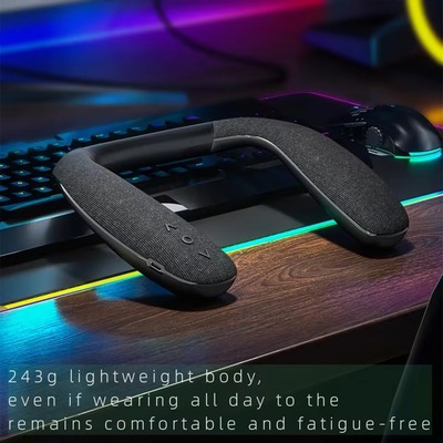 Wireless Neckband Speaker, 3D Stereo Sound 12 Hrs Play Time