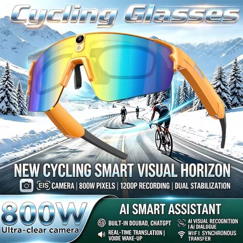 8MP Camera Cycling Smart Glasses AI Translator  Eyewear