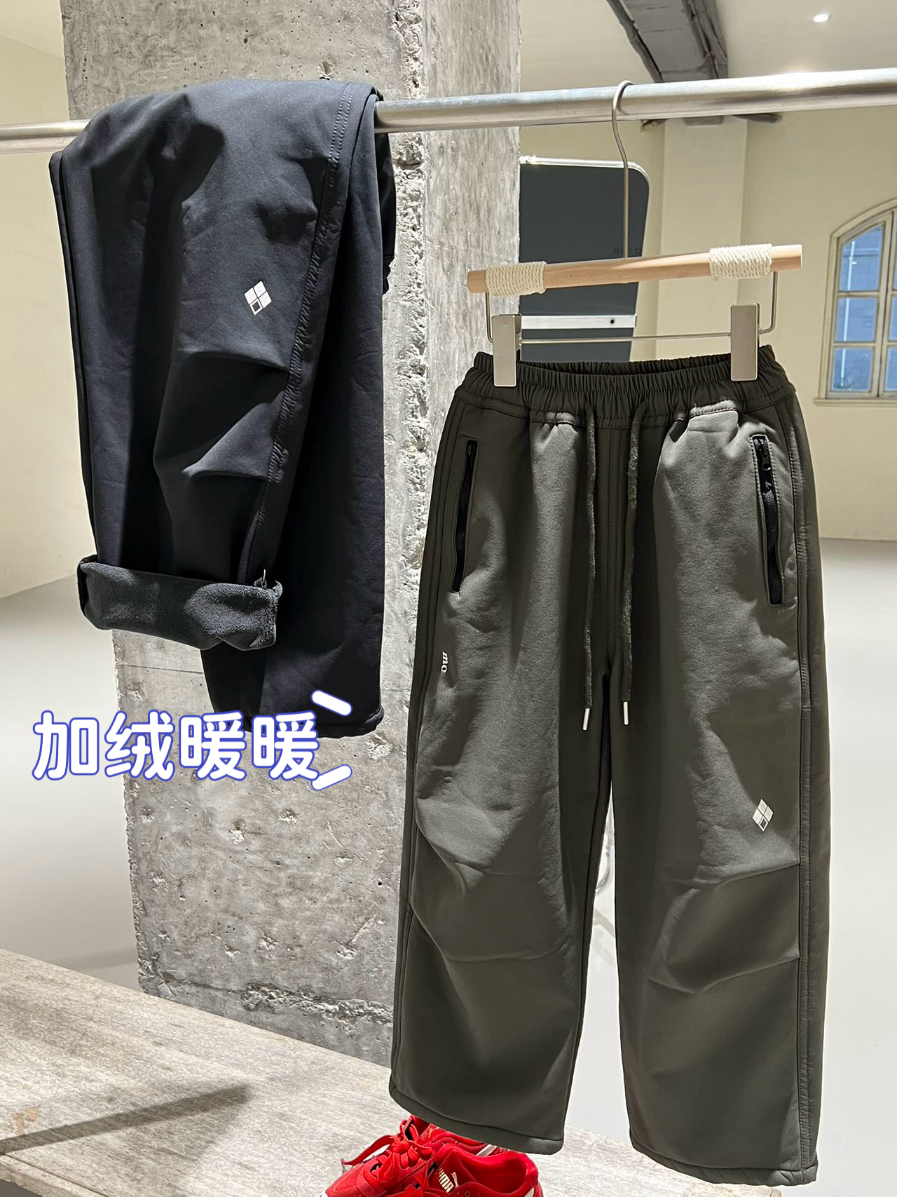 【加绒冲锋裤】秋冬新款童装男女童户外裤中大童休闲防风保暖长裤