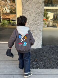 26新款童装儿童新雪丽棉服史努比绣花可拆卸帽子棉服外套夹棉夹克