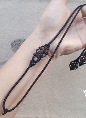 南美项链绳视频教程材料包玉坠