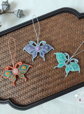 蝴蝶福叠小挂件视频教程材料