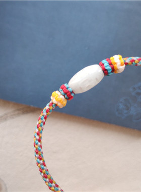 鱼小丸手作手工编织你的名字手绳改编情侣手链路路通饰品平安