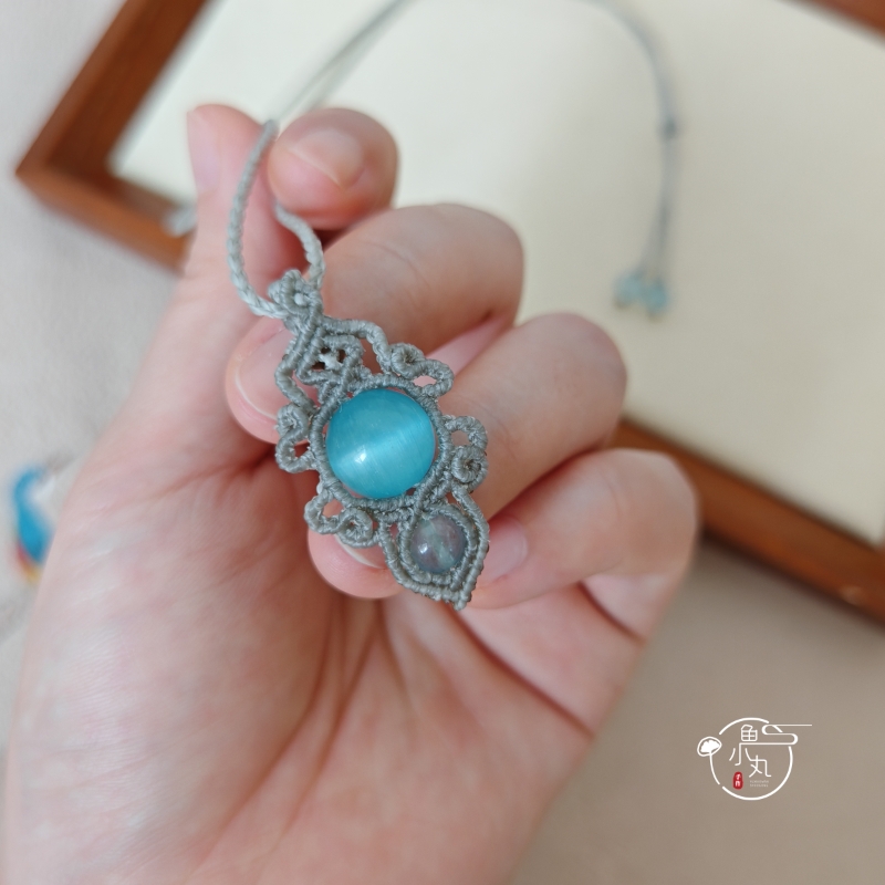 手编macrame包珠吊坠视频材料包