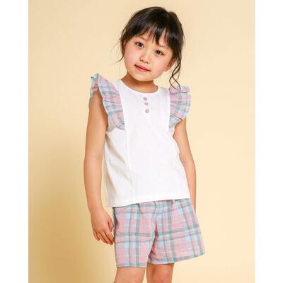 夏季新款日本原单be*be婴儿套装印花短袖上衣+裤子 可拆卖 33076