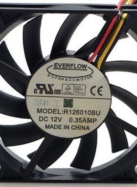 EVERFLOW R126010BU 6010 6CM 12V 0.35A双滚珠大风量薄风扇