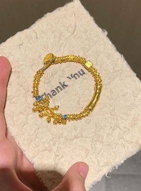 藏式弯管盘缠手链女国潮新中式招财传统古典手链配饰