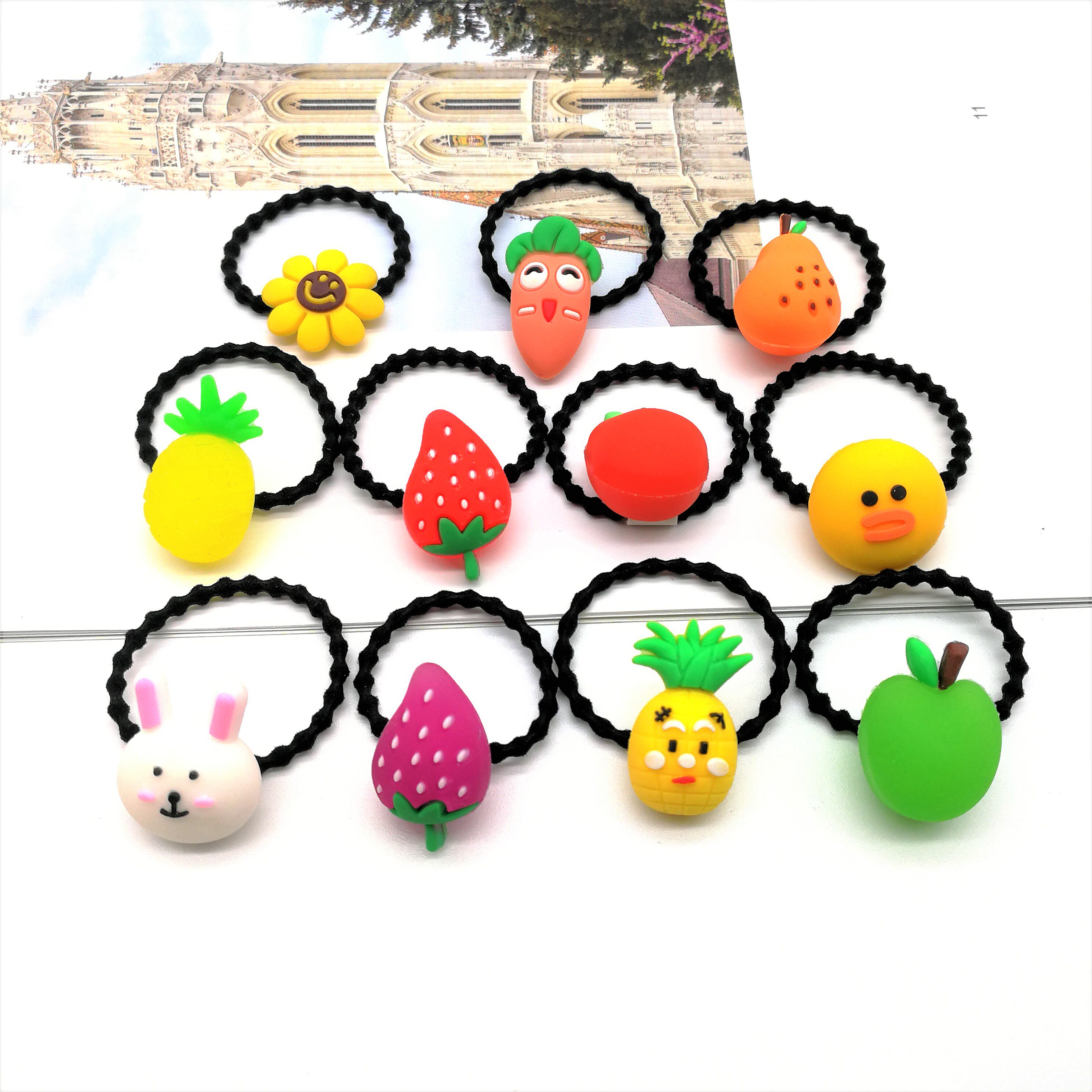 卡通儿童发绳发饰 韩版宝宝不伤发头绳头饰软胶小动物发圈小皮筋