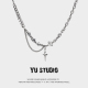 YUSTUDIO原创〈一轮明月〉星芒项链男女潮冷淡风高级感小众钛钢颈