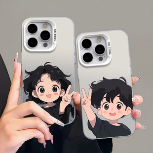 适用iphone16pro苹果14新款小米15Ultra华为nova13大孔mate70情侣手机壳OPPOFindX8荣耀magic7VIVOX200一加12