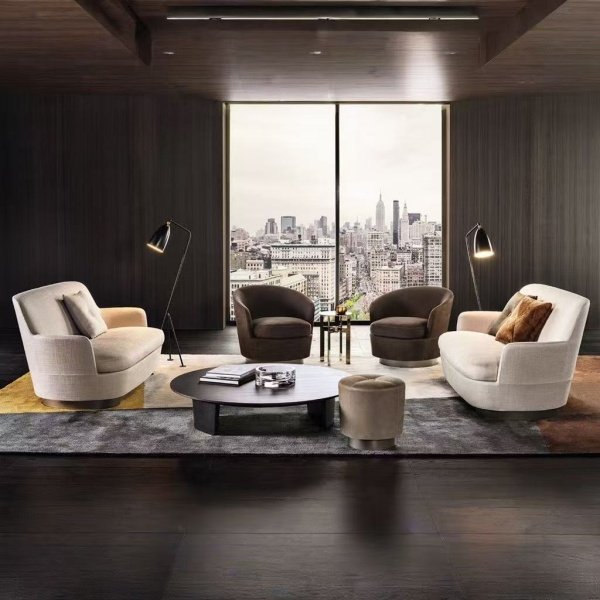 意大利沙发真皮布艺现代时尚北欧