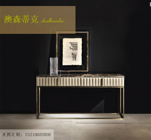 澳森蒂克玄关柜意大利家具定制后现代玄关柜天然理石面玄关柜定制