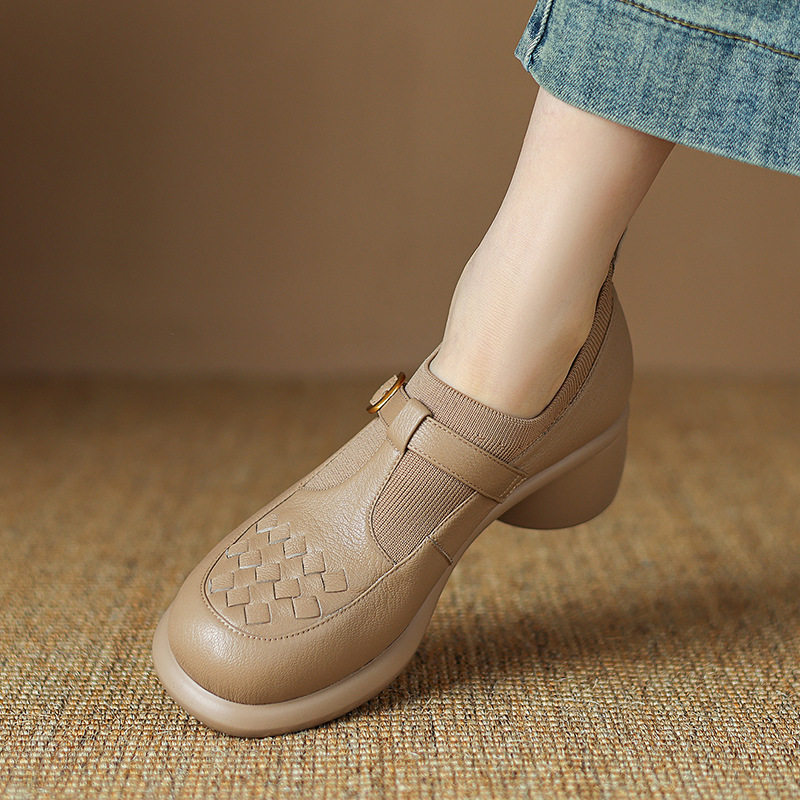 巨舒适编织松紧口深口单鞋女4.5cm春秋新款时尚百搭休闲玛丽珍鞋,居家布艺,居家婚庆拖鞋,淘宝优惠券,粉丝福利购,淘宝优惠卷