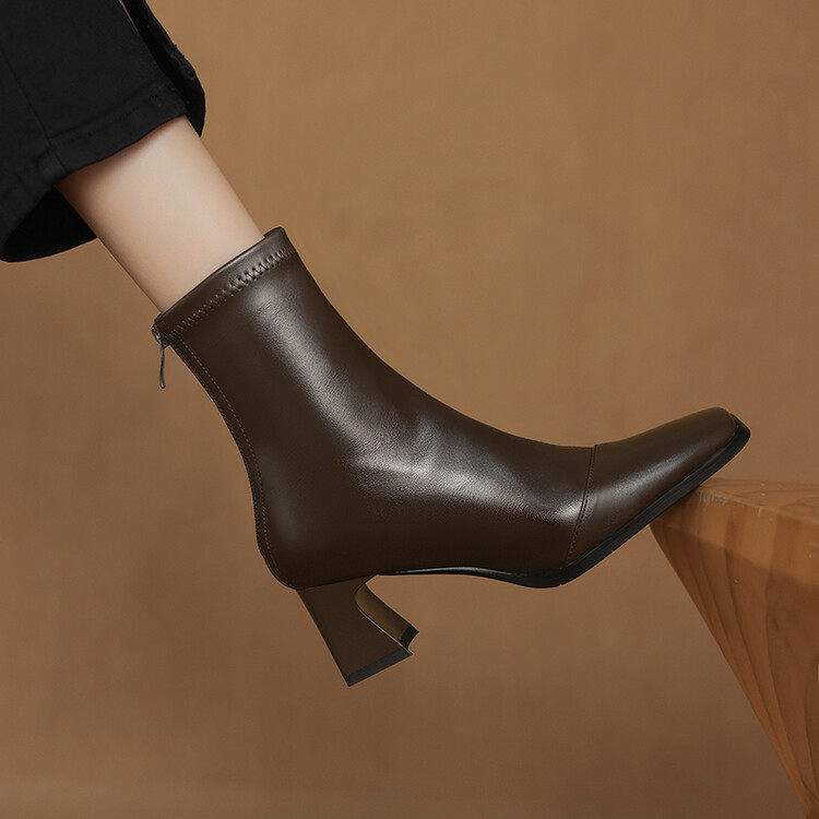 超火显瘦弹力靴短靴女2024秋冬新款瘦瘦靴英伦风高跟靴大码40-43,居家布艺,居家婚庆拖鞋,淘宝优惠券,粉丝福利购,淘宝优惠卷