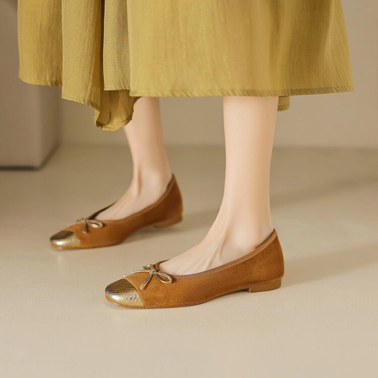 法式小香风芭蕾舞平底鞋2024早春款拼色羊皮奶奶鞋软底豆豆鞋大码,女鞋,马丁靴,淘宝优惠券,粉丝福利购,淘宝优惠卷