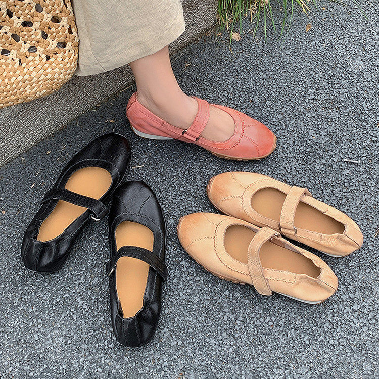 韩版真皮舒适柔软一字魔术贴扣带低帮浅口玛丽珍休闲单鞋女德训鞋,运动/瑜伽/健身/球迷用品,广场舞鞋,淘宝优惠券,粉丝福利购,淘宝优惠卷