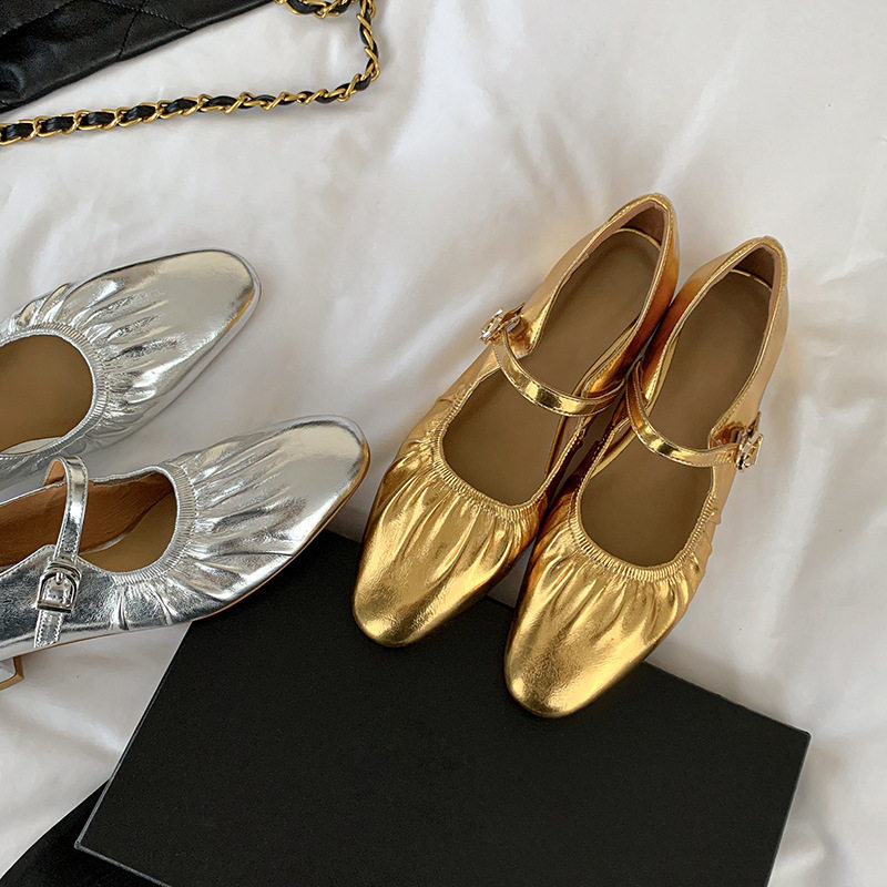 温柔风甜美女神范褶皱中粗跟玛丽珍单鞋2023夏季超软舒适韩版单鞋,运动/瑜伽/健身/球迷用品,广场舞鞋,淘宝优惠券,粉丝福利购,淘宝优惠卷